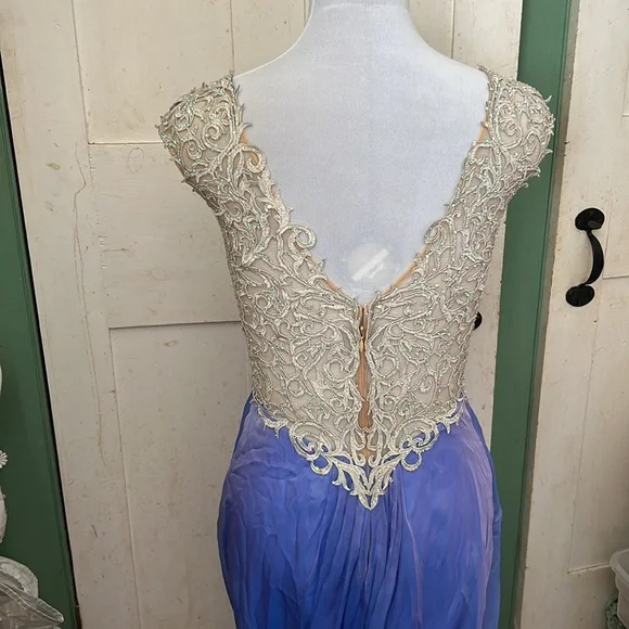 NWT LaFemme Gown Rhinestone Prom Bridesmaid Pageant Maxi Formal New Years Party - Picture 4 of 11